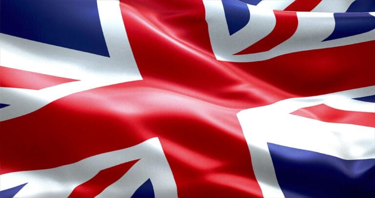 closeup of flag of Union Jack, uk england, united kingdom flag
