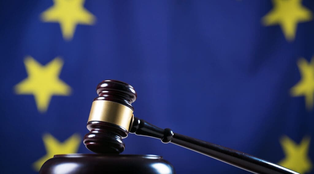 Law Symbols. EU flag