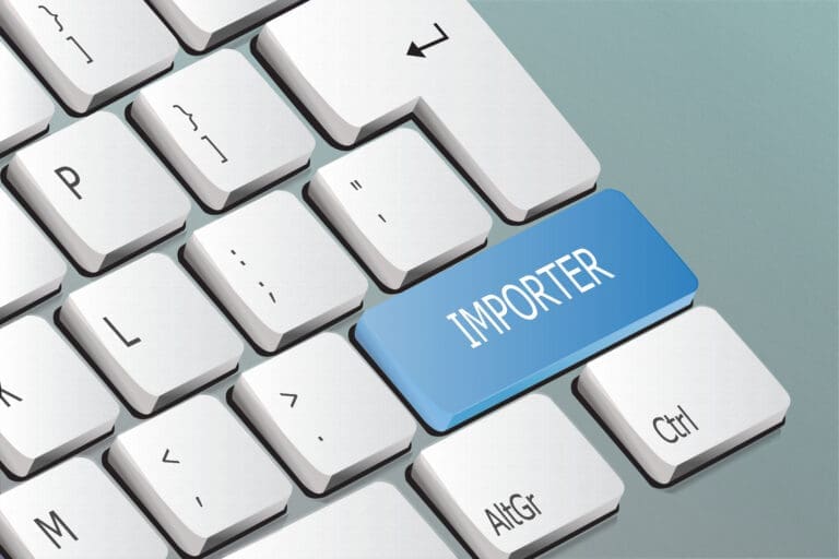 importer written on the keyboard button